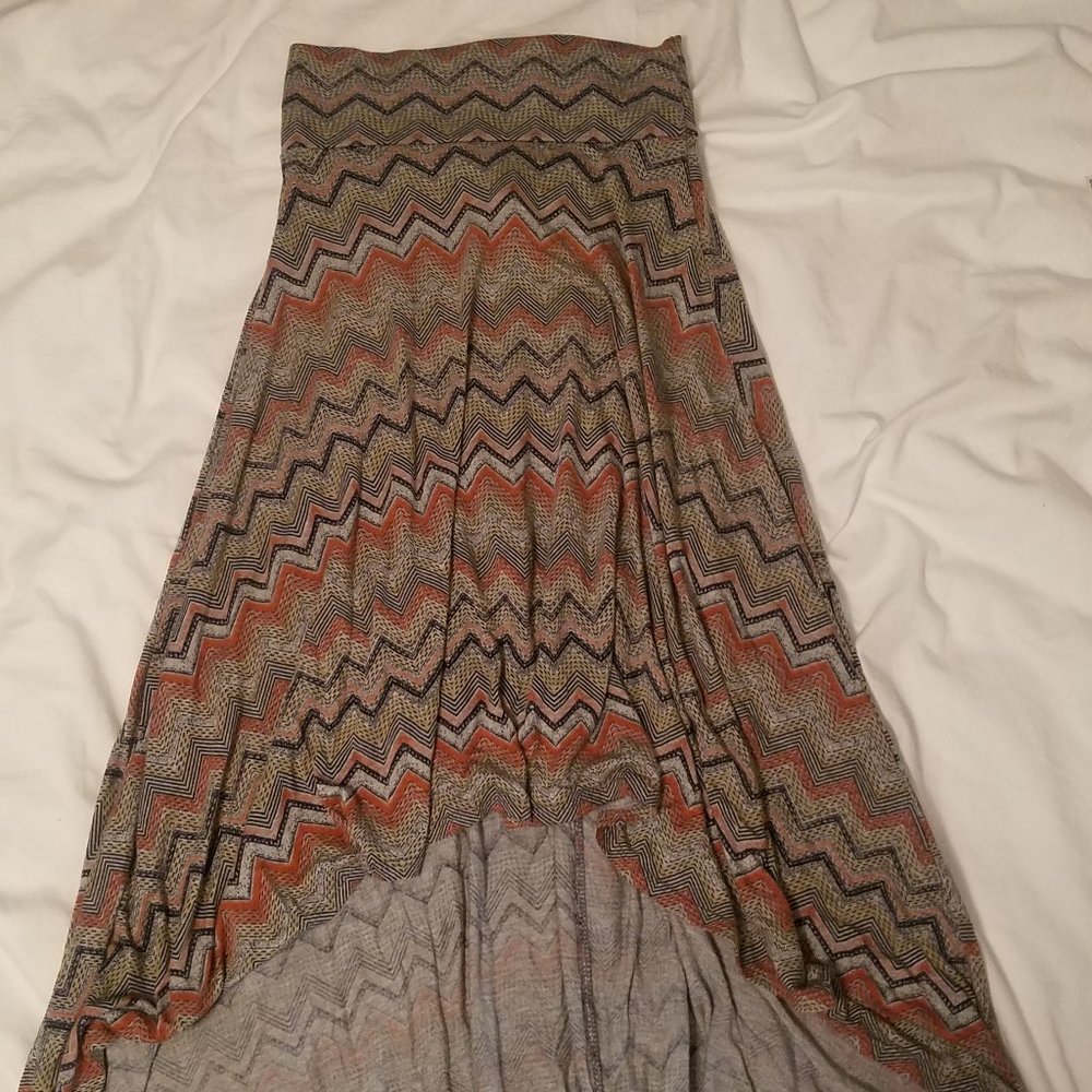 High-Low Bohemian Beachy Tribal Skirt - Flowy!